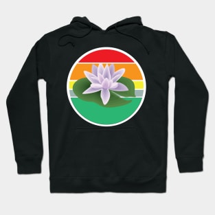 beutiful Rainbow circle with Lotus flower for Nature lovers Hoodie